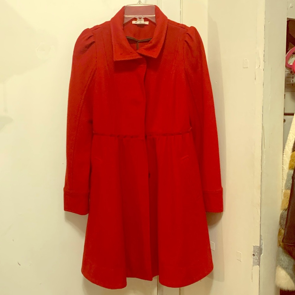 Alice & Olivia Red Peacoat